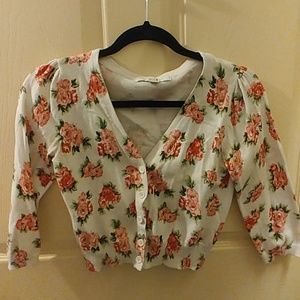 Forever 21 floral cardigan